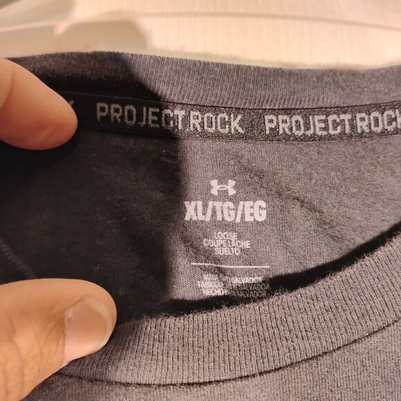 Project Rock Under Armour tshirt mens XL XLarge black iron paradise brahma bull - Picture 6 of 9